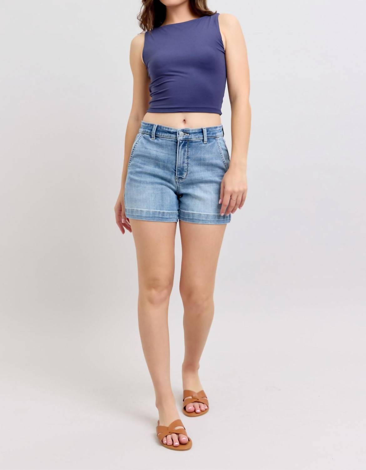 Judy Blue - High Waist Trouser Shorts