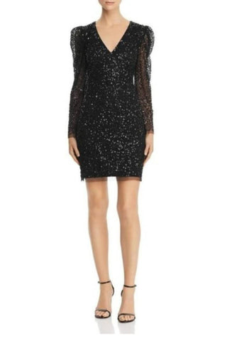 Adrianna Papell - Beaded Long Sleeve Party Dress