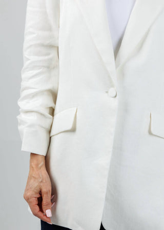 Cinq A Sept - Linen Suiting Kylie Blazer - Ivory