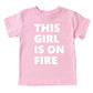Bella + Canvas - Girl's This Girl Is On Fire Summer Tee