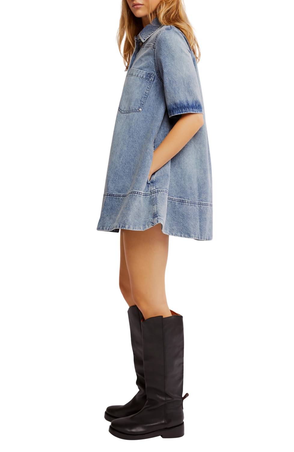 Free People - Remino Denim Mini Dress