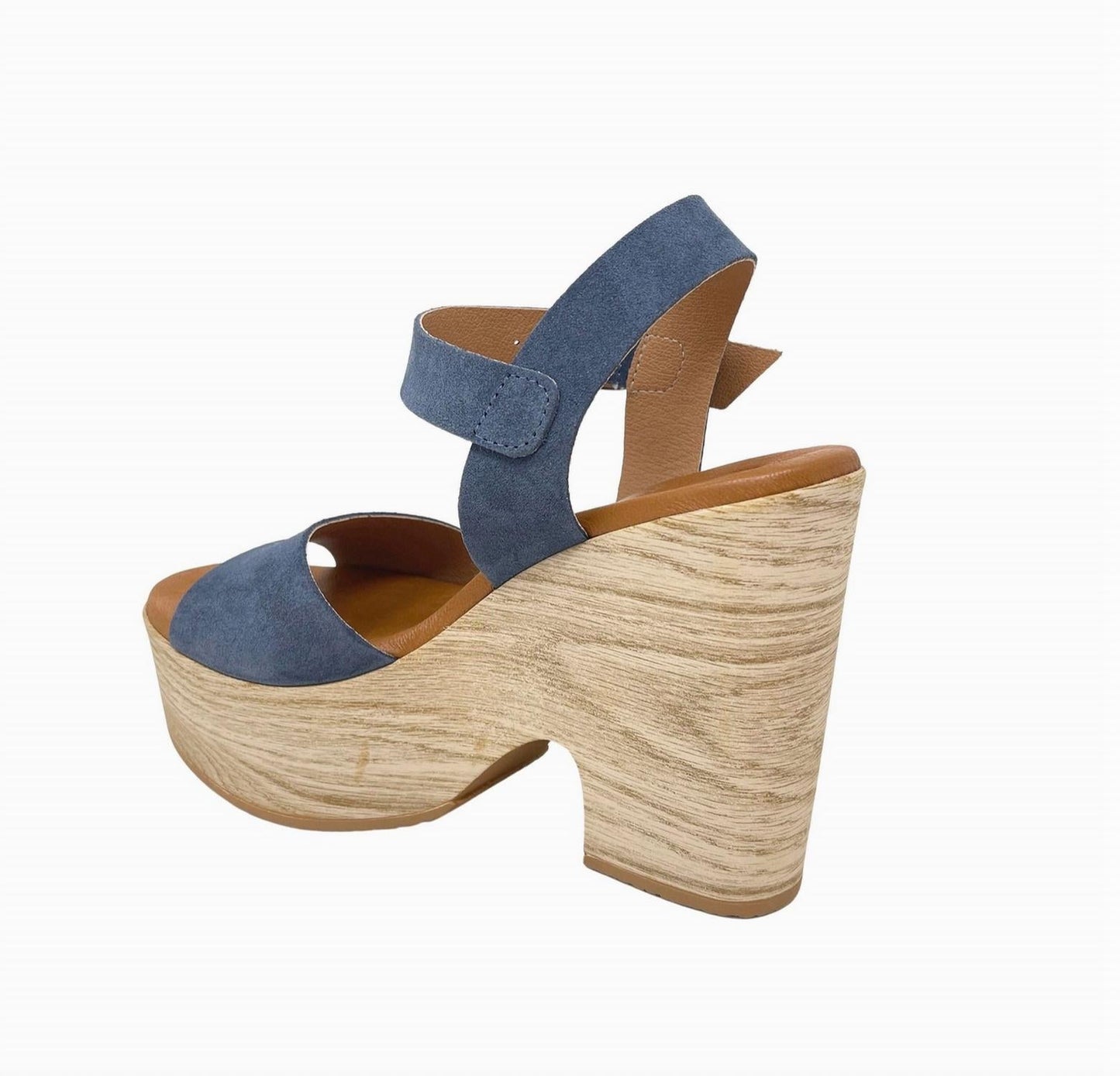 Liberitae - Zeo Blue Leather Platform Sandal