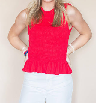 Anniewear - All American Flare Sleeveless Peplum Top