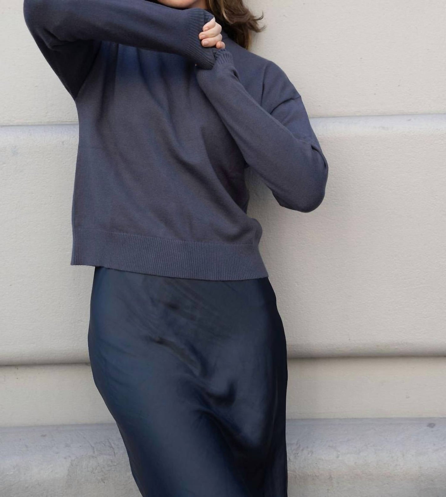 Mima Rosso - Knit Mockneck Boxy Top