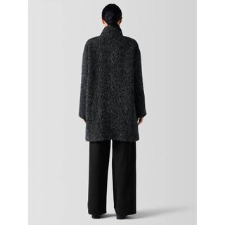 Eileen Fisher - Curly Alpaca Stand Collar Coat
