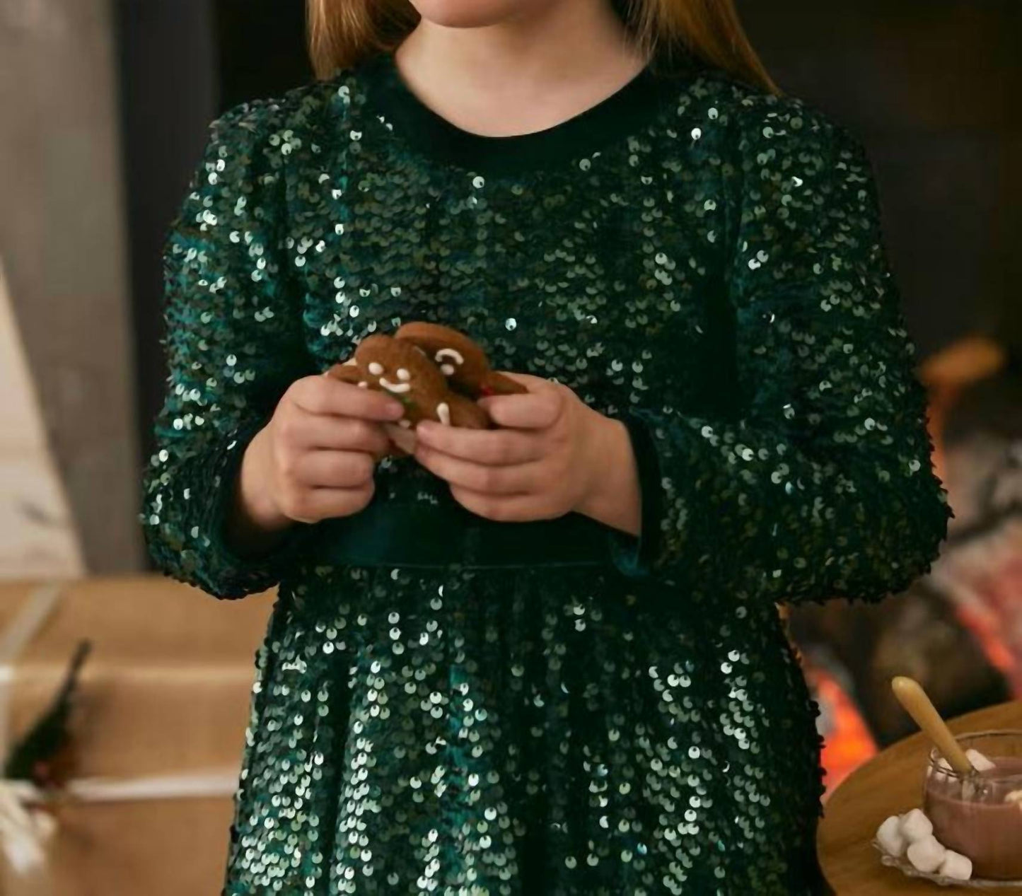 Abel & Lula - Girl's Sequin Velvet Dress