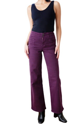 Mica Denim - Petunia High Rise Wide Leg Jeans
