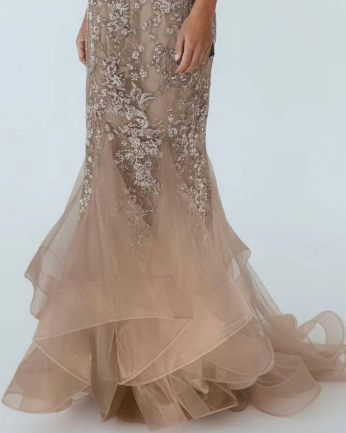 Alexander By Daymor - Beaded Illusion Mermaid Gown