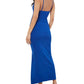 Apricot - Mini Rib Side Ruched Midi Dress