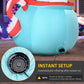 Outsunny 5ft Christmas Inflatable Outdoor Decoration Blessed Polar Bear and Penguins in the Cup
