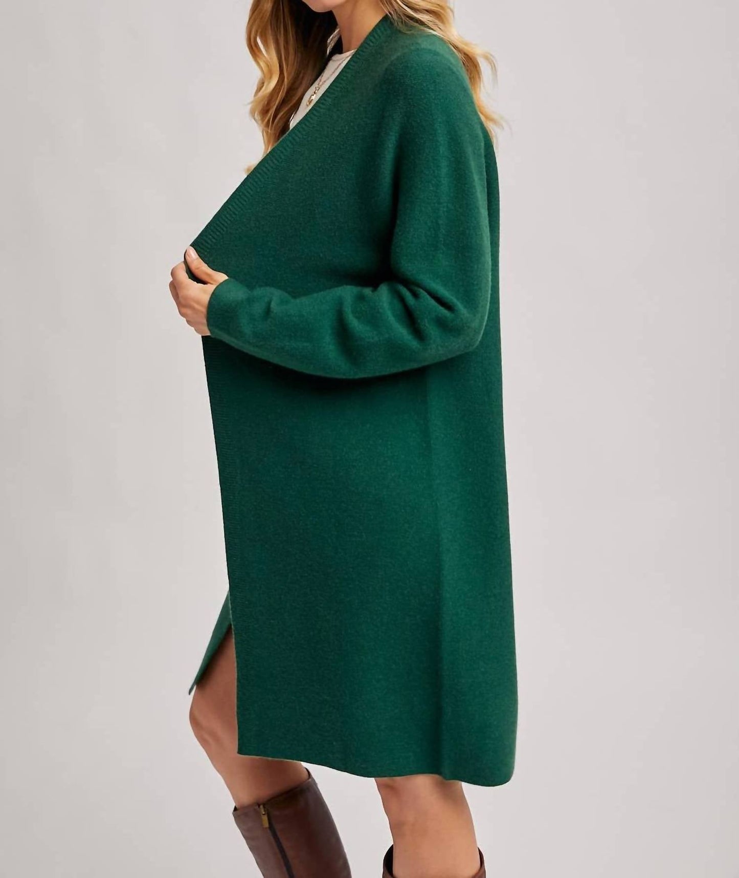 Bluivy - Open Front Knit Layering Sweater Cardigan