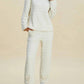 Trendsi - Double Take Full Size Texture Round Neck Long Sleeve Top and Pants Set