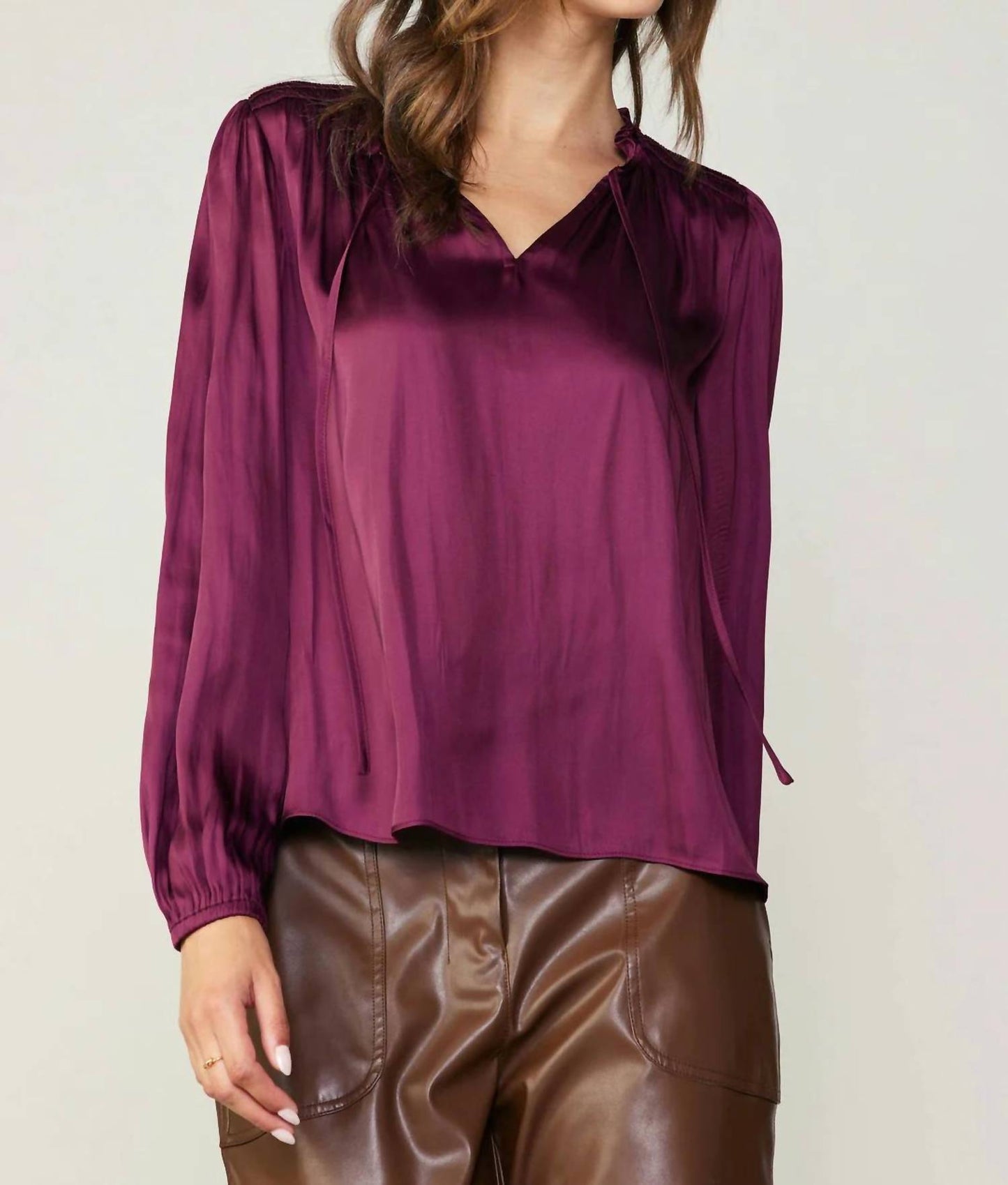 Current Air - Smocked Yoke Blouse