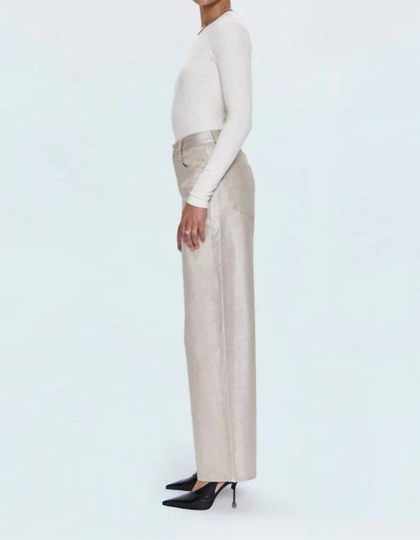 Pistola - Tate High Rise Bowed Wide Leg Jeans