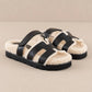 Oasis Society - Women's Faux Shearling Slide Sandal