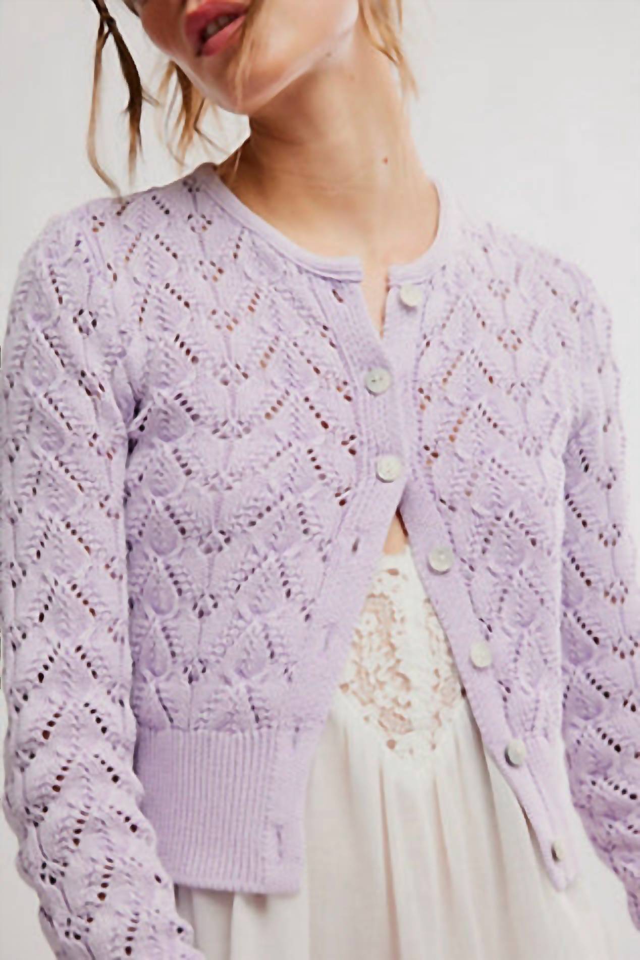 Free People - Pretty In Pointelle Cardigan
