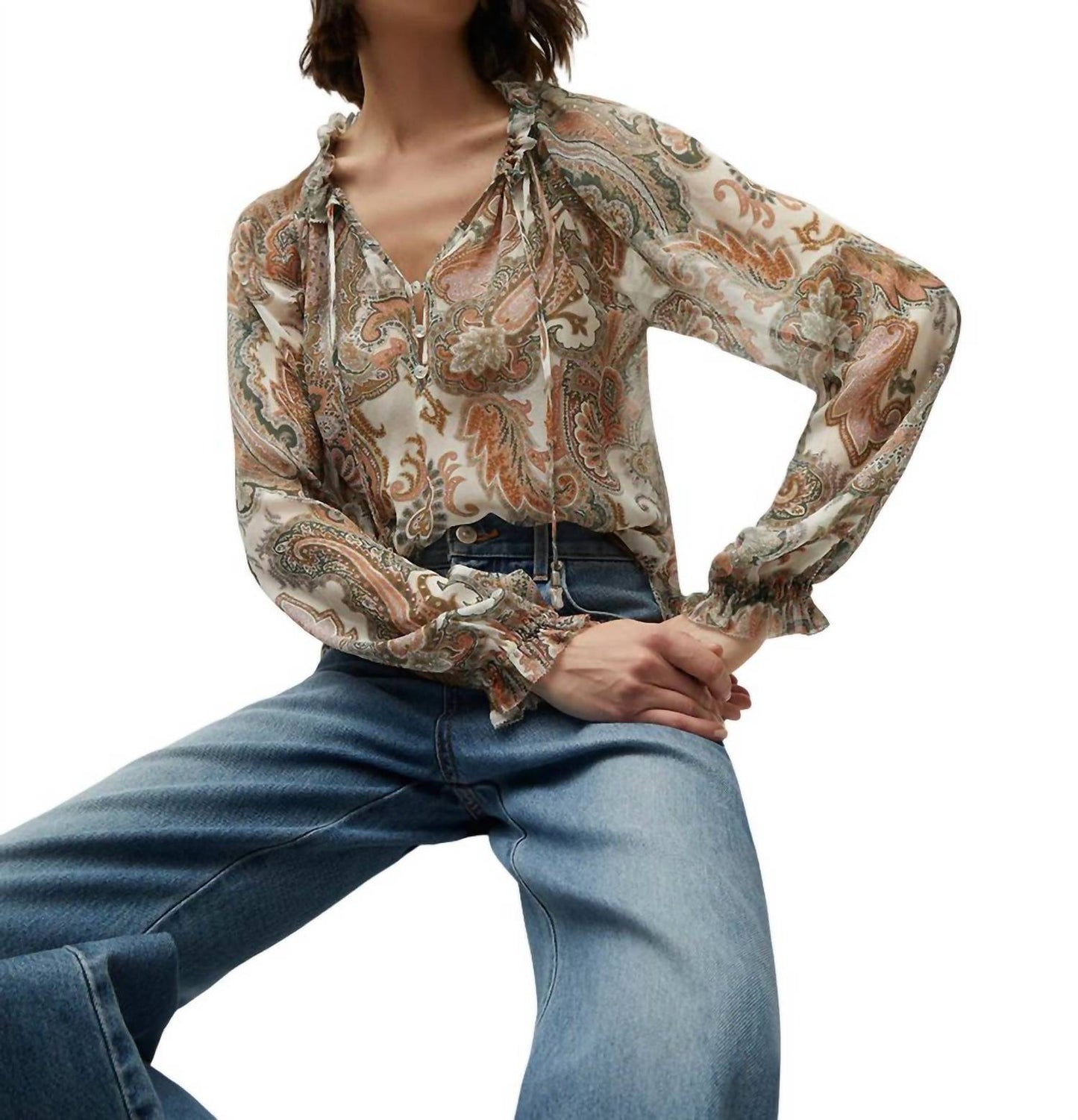 Veronica Beard - Antonette Silk Tee Top