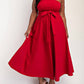 The Curve La - Plus Size Knit Tube Maxi Dress With Self Belt