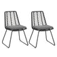 DEJA Chair 2PCS with 2 Cushions, Gray
