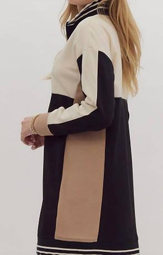 Entro - Emmie Colorblock Neutral Dress