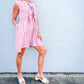 Anniewear - Tied With A Bow Striped Babydoll Dress