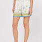 Current Air - Sandi Coastal Print Satin Shorts