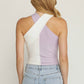 Entro - Colorblock Halter Neck Bodysuit