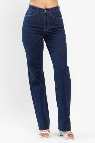 Judy Blue - High Waist Vintage & Back Darts Detail Straight Denim Jeans
