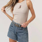 Project Social T - Embroidered Boot Bow Tank