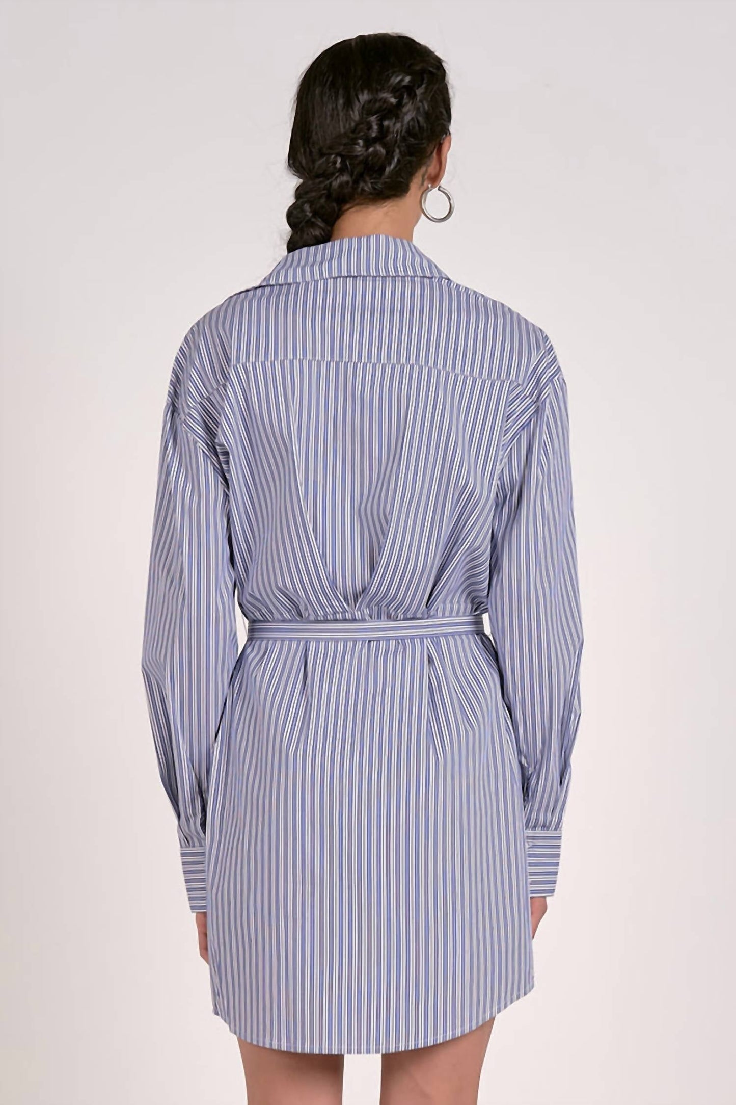 Elan - Striped Shirt Dress