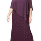 Alex Evenings - Women's Plus-Size Long Popover Dress with Beaded Shoulder