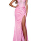 Jovani - Pink Strapless Evening Gown