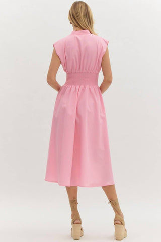 Entro - Zip Front Midi Dress