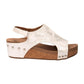 Corkys Footwear - Women's Volta Ii - White Metallic Wedge Sandal