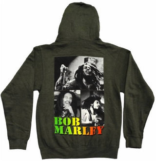 Bob Marley - Mens's Collage Zip Hoodie
