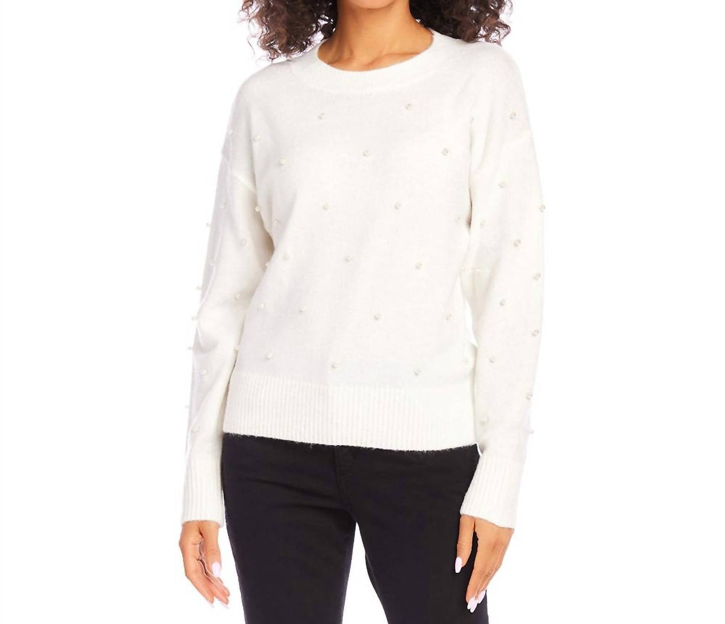 Karen Kane - Petite Size Pearl Crewneck Sweater