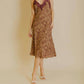 Aureum - Floral Lace Slip Midi Dress