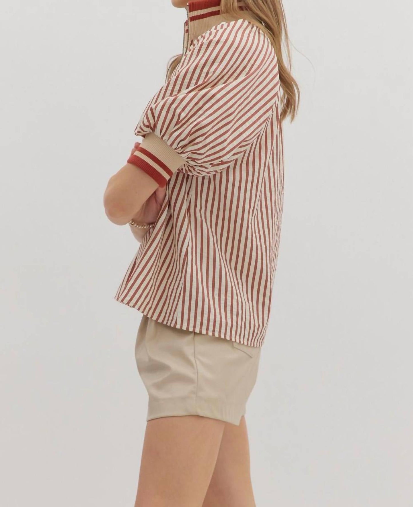 Entro - Women's Brick Stripe Top