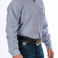 Cinch - Men's Royal Stripe Long Sleeve Button Down Shirt