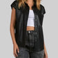 Elan - Faux Leather Sleeveless Top