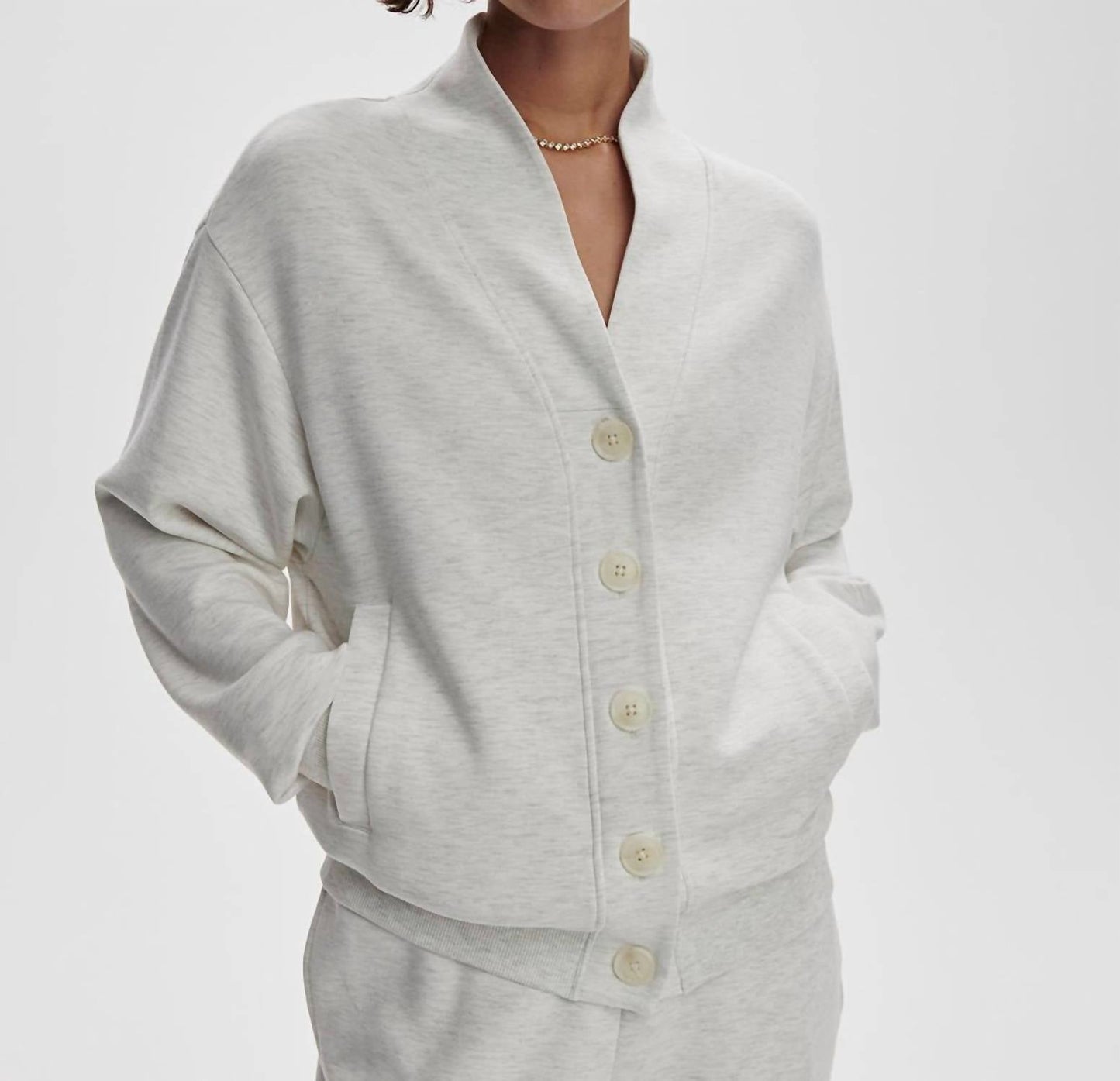 Varley - Celeste Button Through Sweatshirt