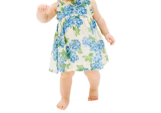 Angel Dear - Girl's Ruffle Sundress With Hydrangeas