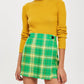 Topshop - Tartan Pleated Wrap Mini Skirt