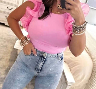 Entro - Backless Ruffled Tank Top