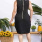 Karen T Design - Collared Popcorn Bodycon Dress