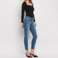 Vervet By Flying Monkey - Amber Mid Rise Raw Hem Crop Skinny Jeans