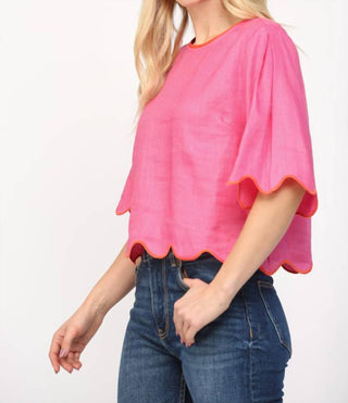Fate By Lfd - Scallop Edge Poppy Top