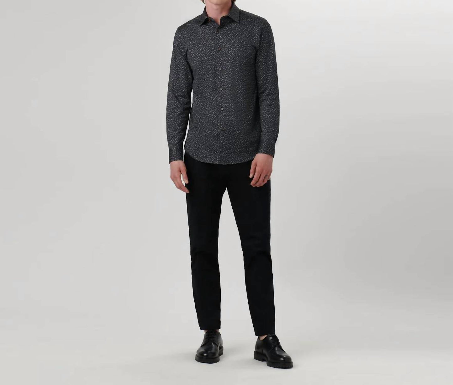 Bugatchi Uomo - James Cigar Print Ooohcotton Shirt