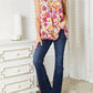 Double Take - Floral Ruffle Hem Top