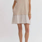 Entro - taupe t-shirt dress
